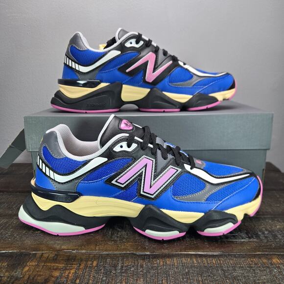 NEW New Balance 9060 Mens Size 10 Running Shoe Blue Oasis Real Pink U9060BPO